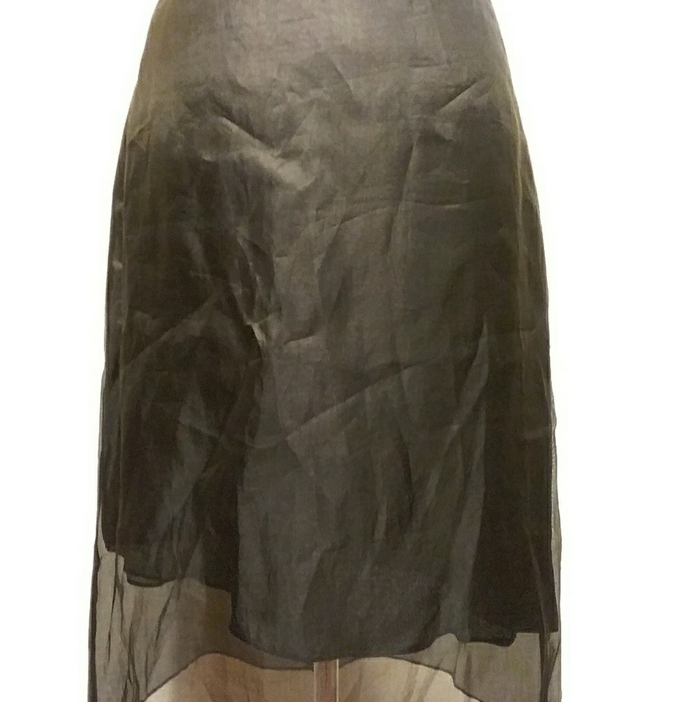 Black Organza Silk BCBG Skirt